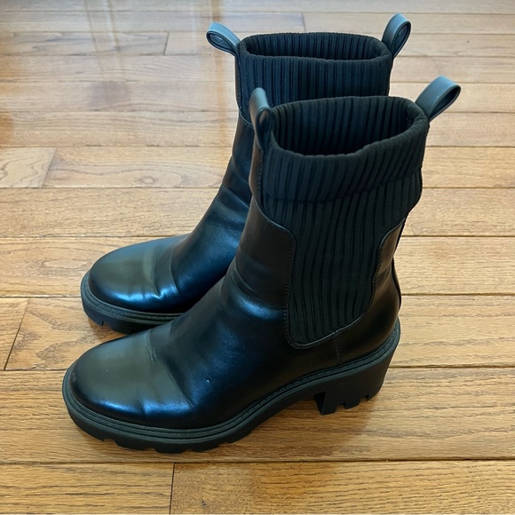 Zara Shoes Zara Lug Sole Black Boots Poshmark